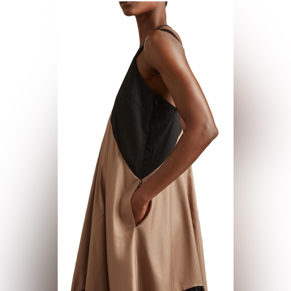 REISS Natalia Colorblock Cotton Maxi Dress size 14 - Picture 4 of 12